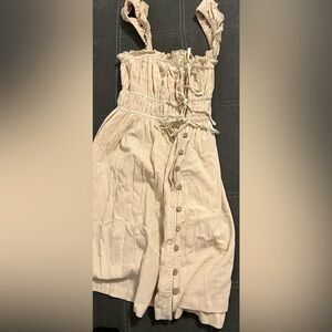 Women’s Knee Length Tank Top Heyson Dress Button Down Side Lightweight Medium